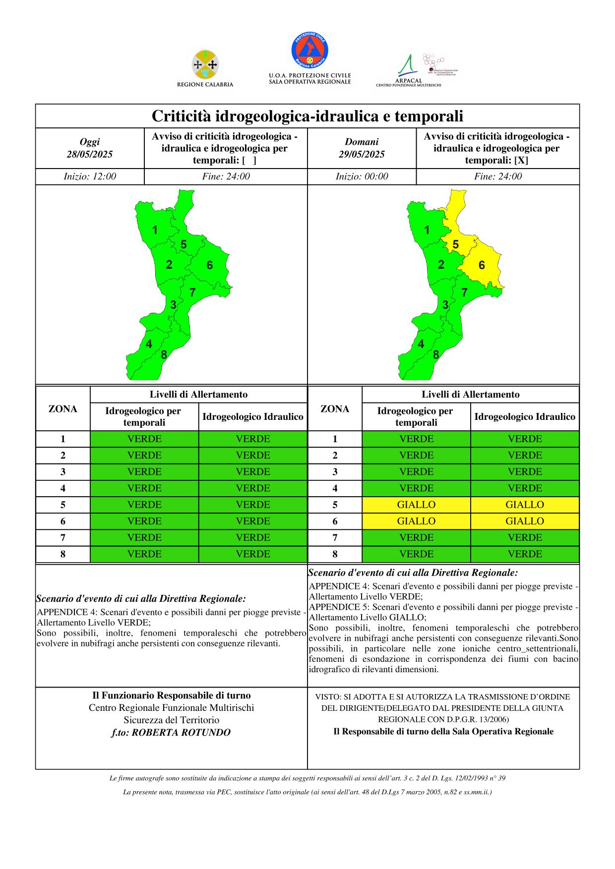 MESSAGGI DI ALLERTA METEO (cala 3)